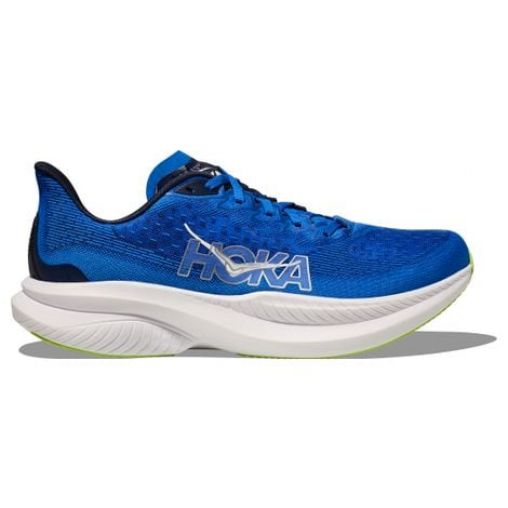 hoka mach 6 running schuhe blau weis herren