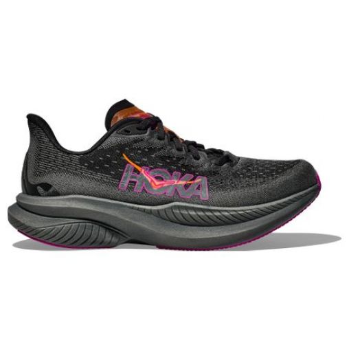 hoka mach 6 running schuhe schwarz pink orange damen