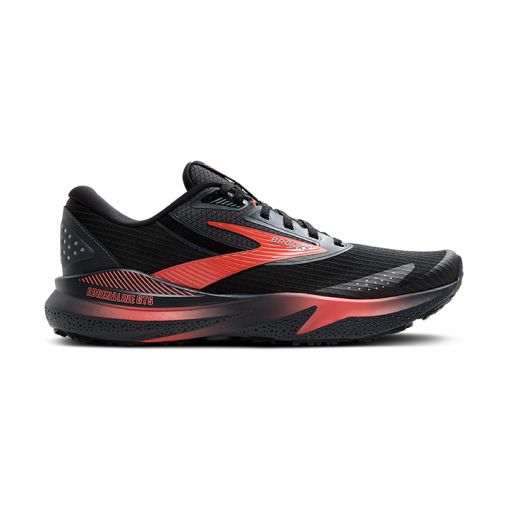 BROOKS ADRENALINE GTS 24 WEATHERIZED Laufschuhe Damen Black/Ebony/Hot Coral Weite B (normal) 38,5