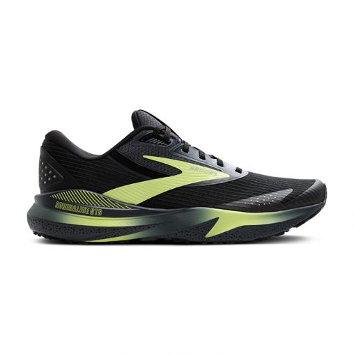 Brooks ADRENALINE GTS 24 WEATHERIZED Laufschuhe Herren Black/Ebony/New Yellow D 42