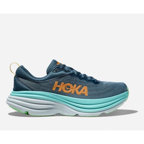 HOKA Bondi 8 Schuhe für Herren in Real Teal/Shadow Größe 40 2/3 | Straße