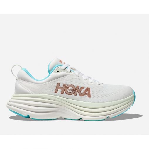 HOKA Bondi 8 Schuhe für Damen in Frost/Rose Gold Größe 40 2/3 | Straße