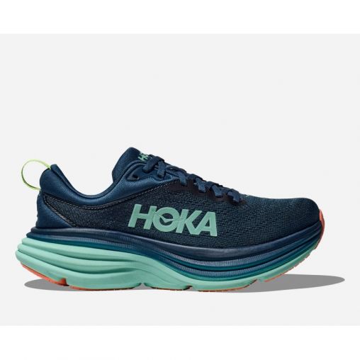 HOKA Bondi 8 Schuhe für Damen in Midnight/Seafoam Größe 38 | Straße