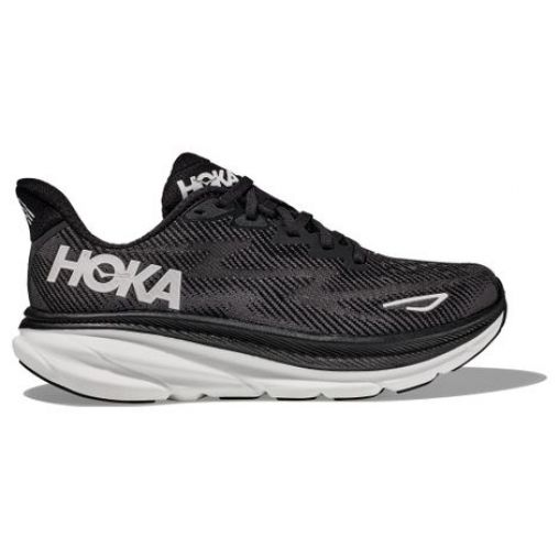 damen laufschuhe hoka clifton 9 schwarz weis