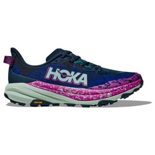 hoka speedgoat 6 trailrunning schuhe blau pink herren