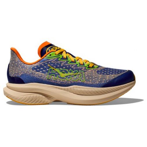 hoka mach 6 kinder running schuhe blau grun orange