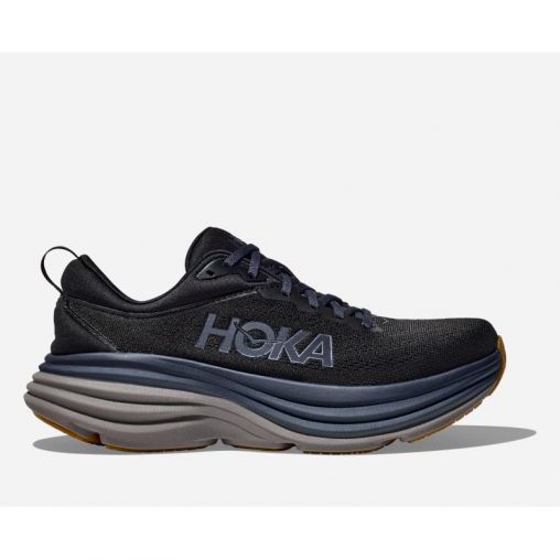 HOKA Bondi 8 Schuhe für Herren in Black/Iron Ore Größe 43 1/3 | Straße