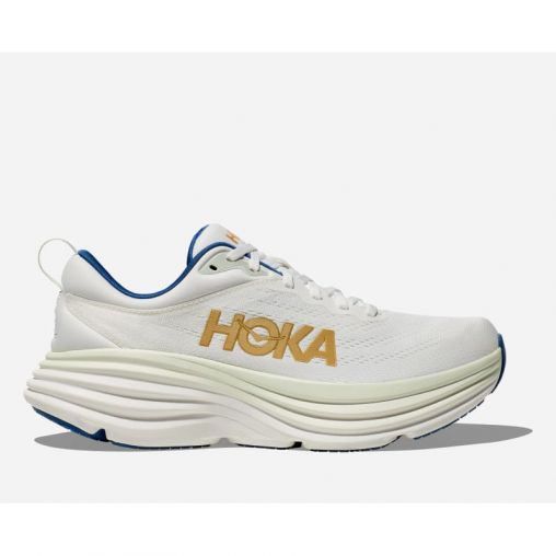 HOKA Bondi 8 Schuhe für Herren in Frost/Gold Größe 46 | Straße