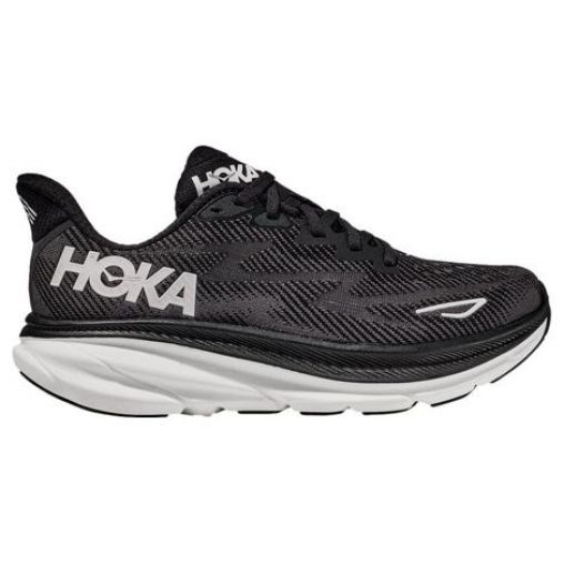 hoka clifton 9 laufschuhe schwarz weis