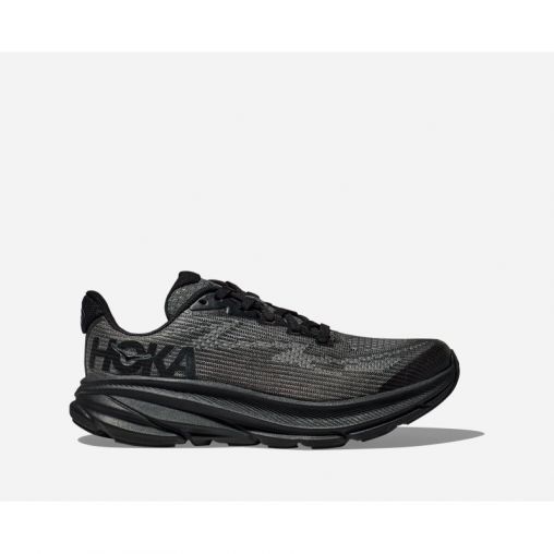 HOKA Clifton 9 Schuhe in Black/Carbon Black Größe 40 | Straße