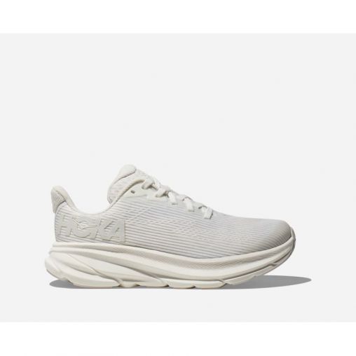 HOKA Clifton 9 Schuhe in White/Frost Größe 36 | Straße