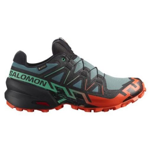 salomon speedcross 6 gore tex trailrunning schuh grun schwarz rot