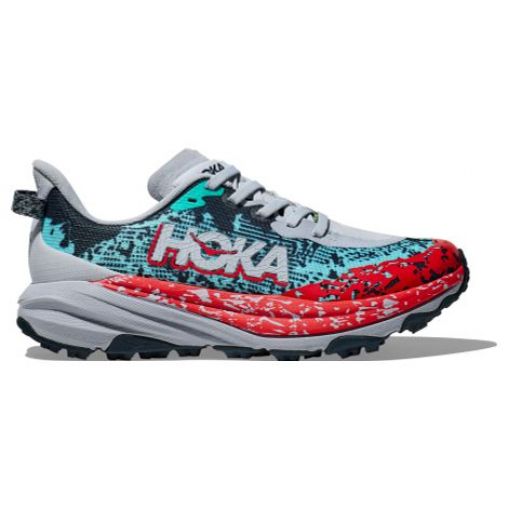 hoka speedgoat 6 youth kinder trailrunning schuhe blau rot