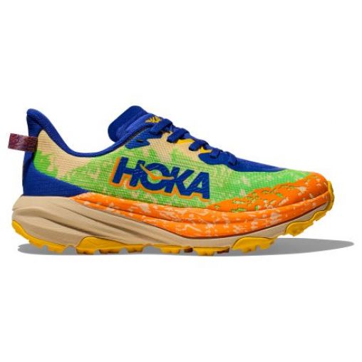 hoka speedgoat 6 youth kinder trailrunning schuhe blau grun orange