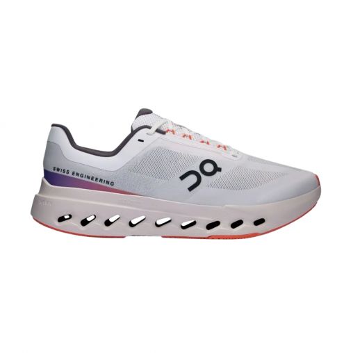 On CLOUDSURFER NEXT Damen Laufschuhe White | Flame Gr. 40,5